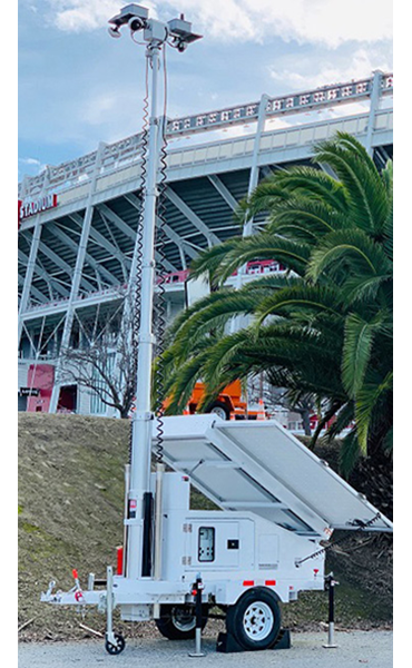 Solar surveillance trailer