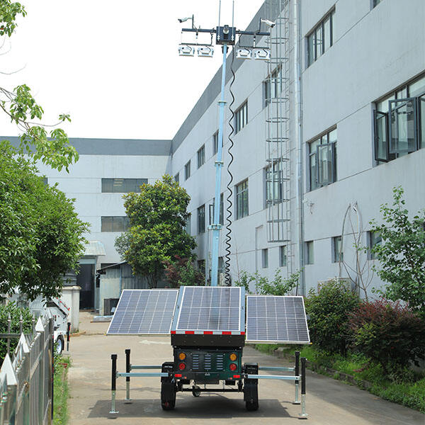 การใช้รถพ่วงประเภท Solar Light Tower: