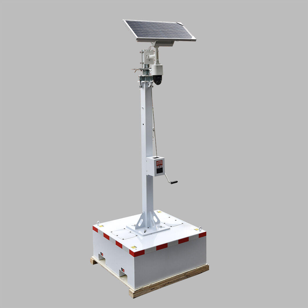 Solar surveillance tower- block simple