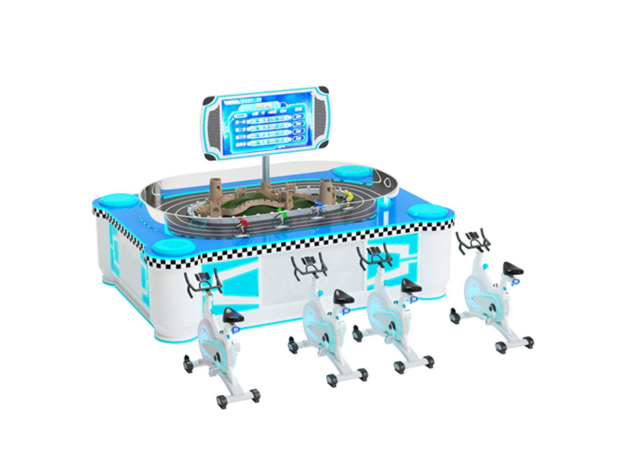 Sand Table Synchronous 4 Person Bicycle Arcade