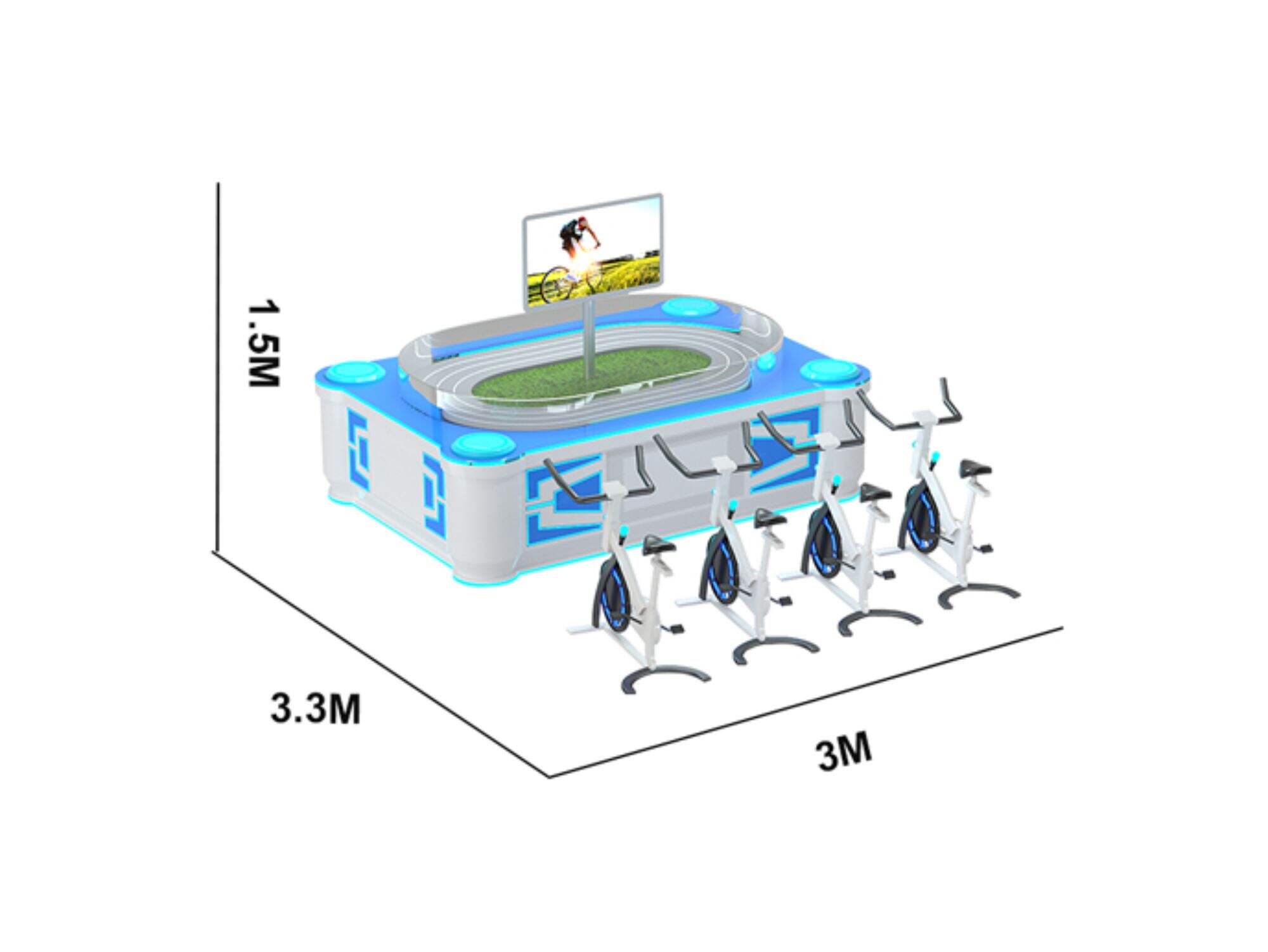 Sand Table Synchronous 4 Person Bicycle Arcade