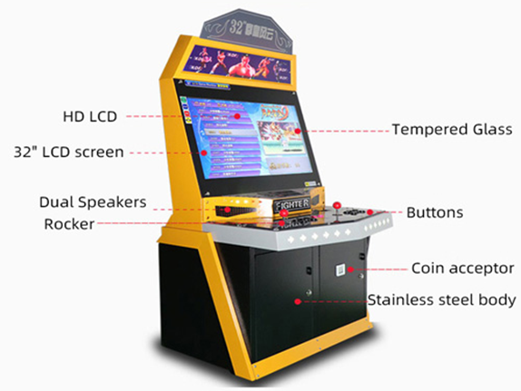 32-Inch Display Classic Arcade Cabinet