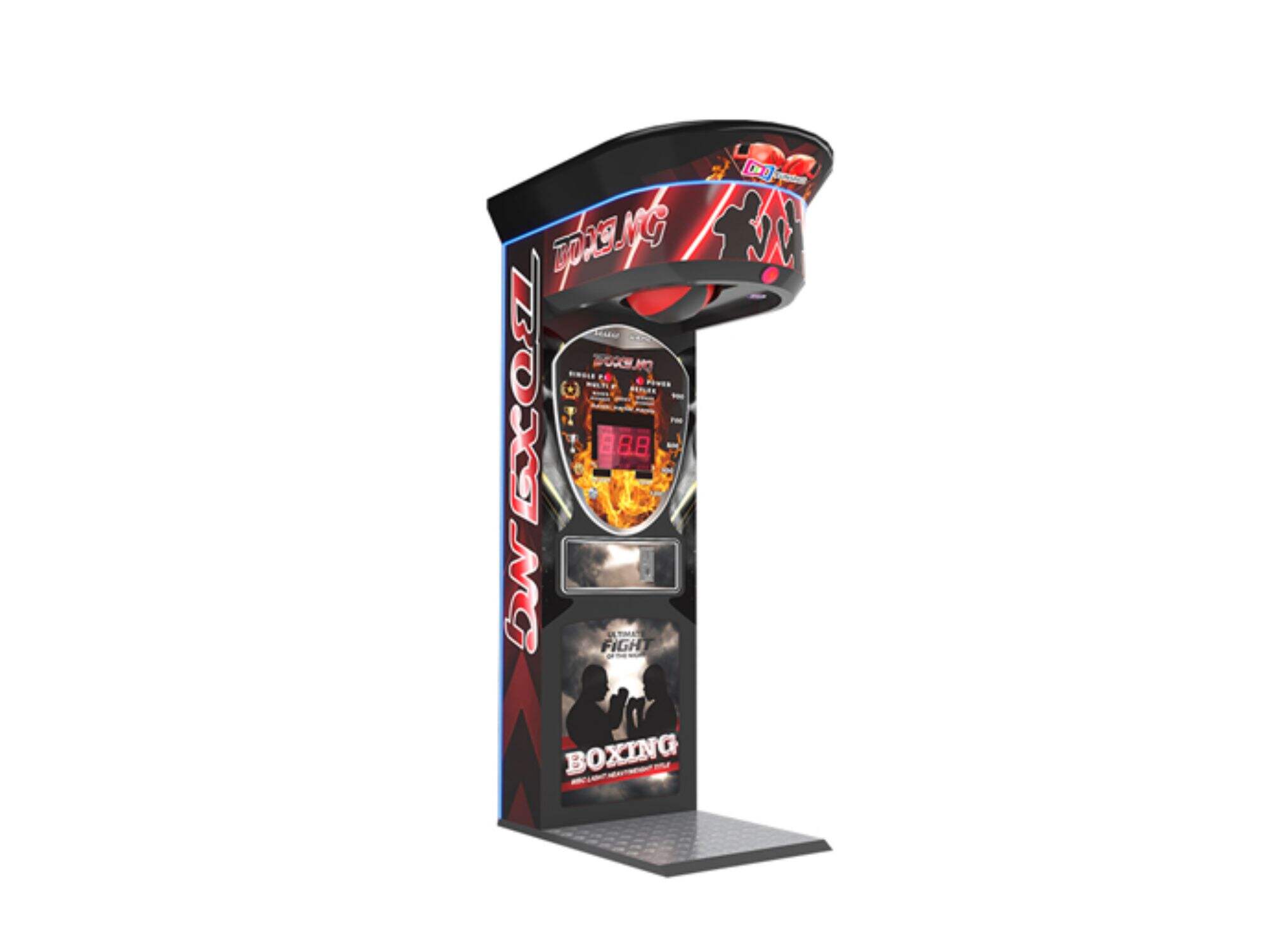 Black Red Boxing Machine Arcade Game