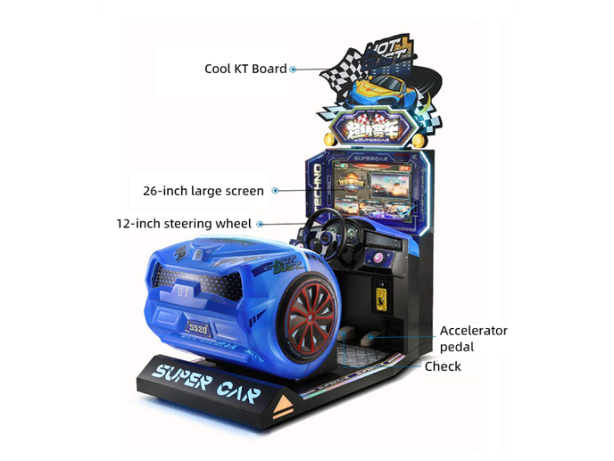 Super Car Racing Arcade Machine