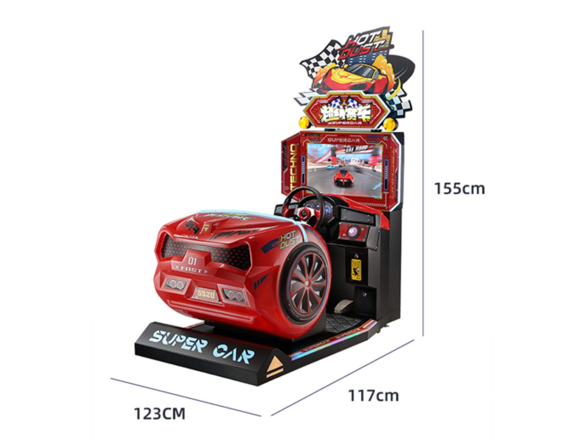 Super Car Racing Arcade Machine