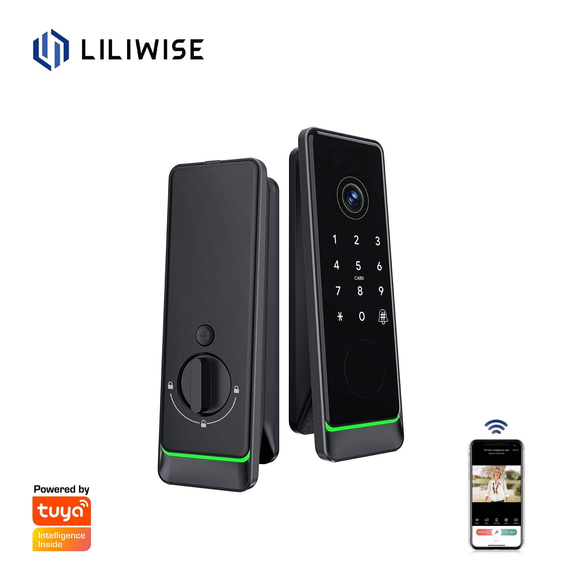 Wifi Door Lock with Camera Bluetooth Fingerprint Keyless Entry E-locks_A03