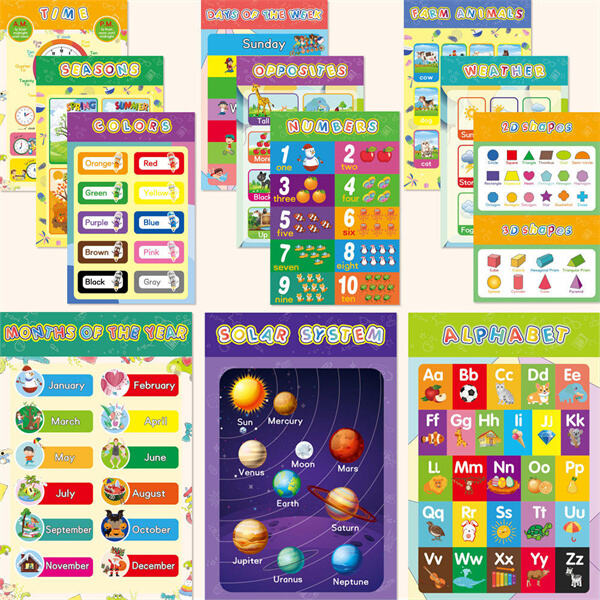 Fomente el aprendizaje temprano con carteles interactivos para preescolares.
