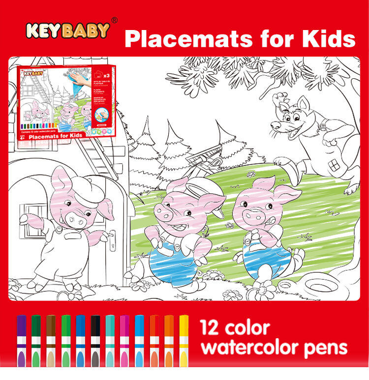 Keybaby Educational Coloring Table Mat Kids Drawing Place Mat Islam Printing Table Pad for Children supplier