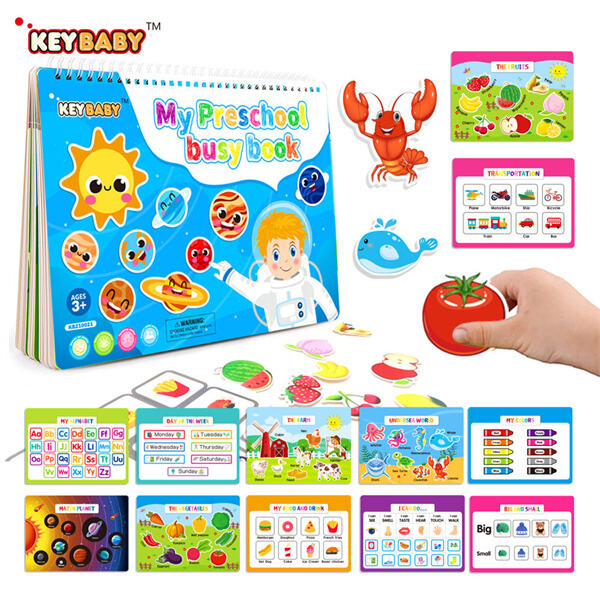 Encourage learning and development with a variety of activities in a busy book