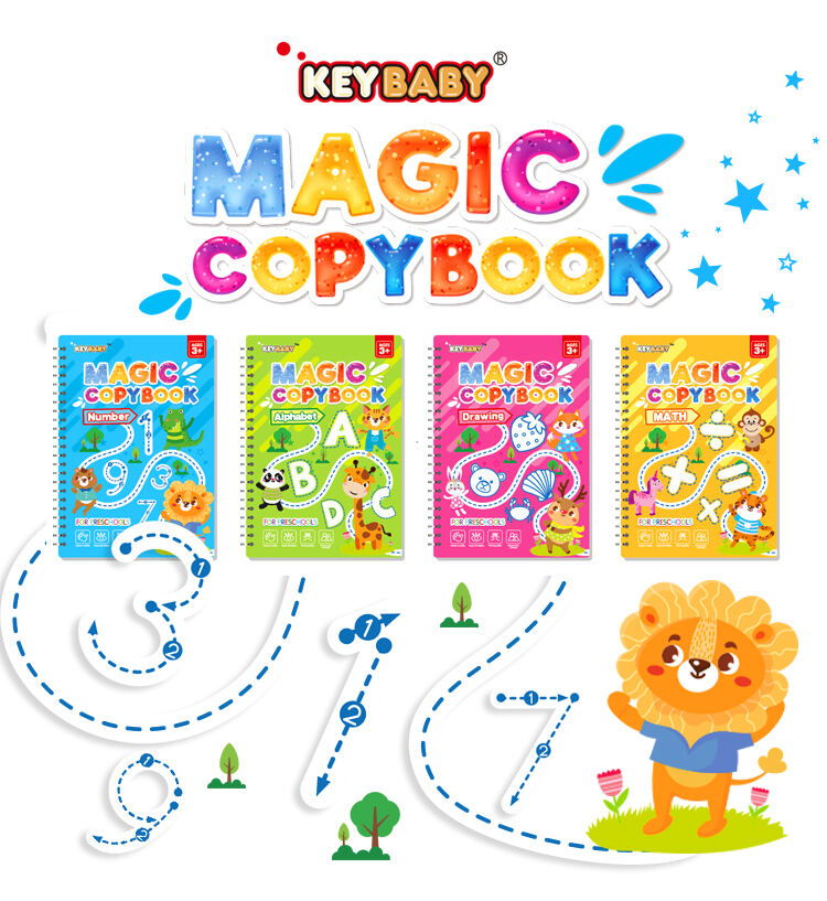 Keybaby Reused Practice Copybook Study Learning English School Magic Sank Writing Book For Kids Children details