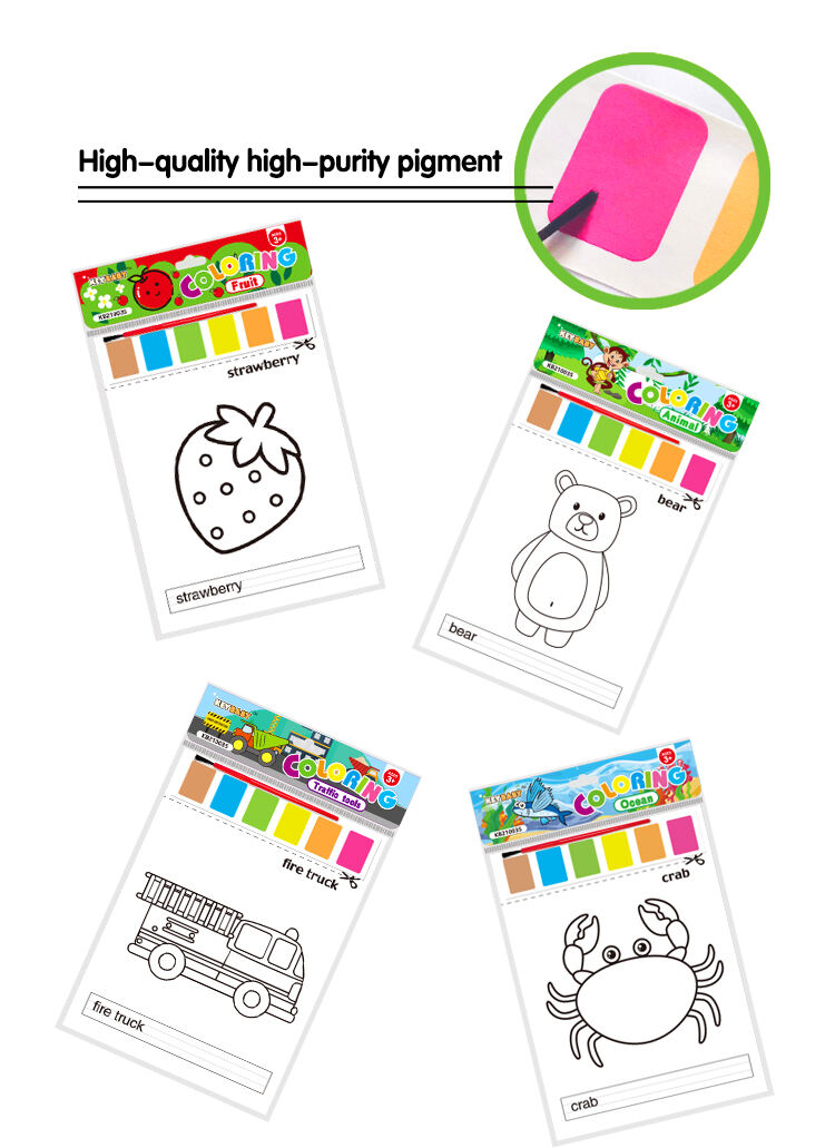 KEYBABY Custom 4-Themes Coloring Educational Drawing Book Printing With Letter Training Toys For Kids factory