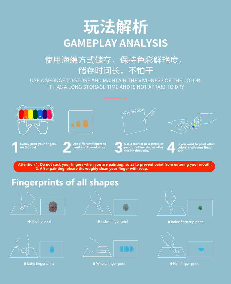 KEYBABY Custom Printing Funny Educational Drawing Finger Painting Water Coloring  Learning Books For kids manufacture