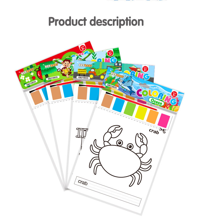 KEYBABY Custom 4-Themes Coloring Educational Drawing Book Printing With Letter Training Toys For Kids supplier