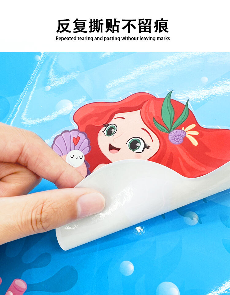 Keybaby custom children activity reusable sticker book for kids educational toys books Electrostatic stickers with envelop factory