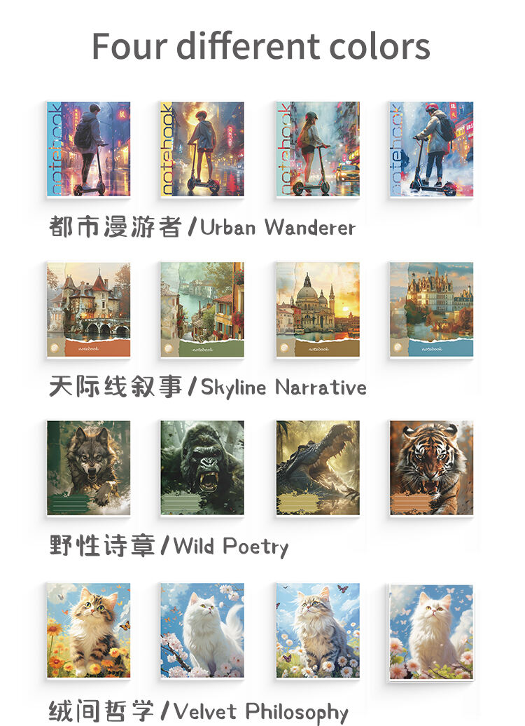 product custom a3 size for bts cat animal copybook dairy journal notebook 100 pages 12 sheets softcover for students writing-4