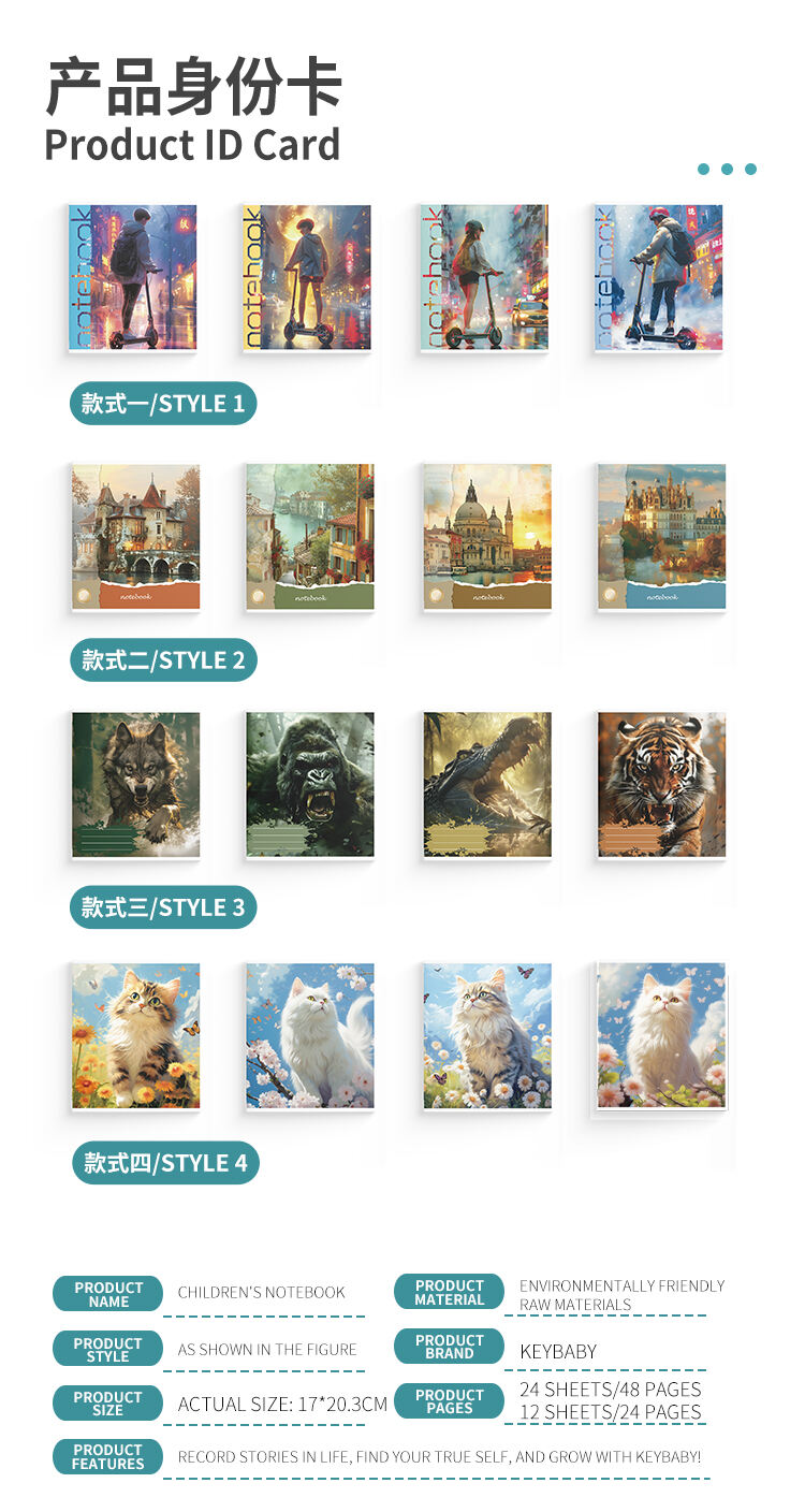 product custom a3 size for bts cat animal copybook dairy journal notebook 100 pages 12 sheets softcover for students writing-8