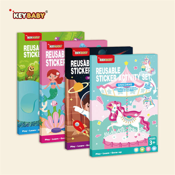 Disfruta de diversiones sin desorden con un libro de pegatinas reutilizable.