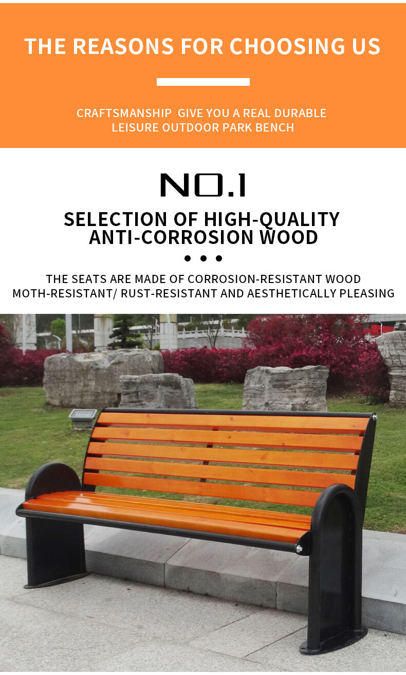 product solid wood outdoor park chair with a refined design sense-62