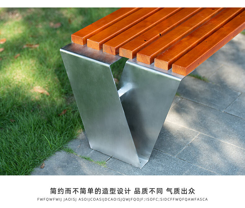 product v shaped design outdoor park backless rest chair outdoor benches-64