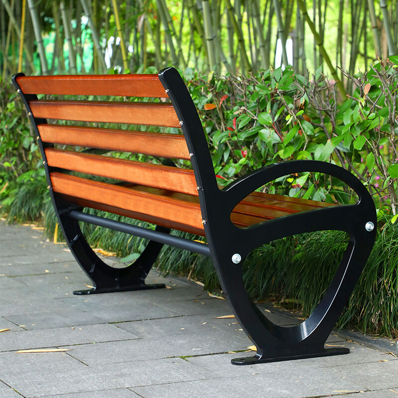 product design sense anticorrosive wood solid wood outdoor park chair bench with backrest-57