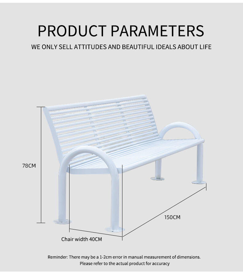 product modern wrought iron bench outdoor park chair bench for patio dining and furniture for use in garden and park-72