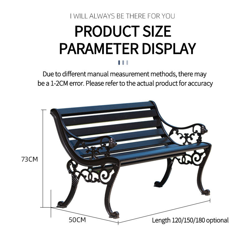 product aluminum alloy material park chair outdoor bench leisure seat with backrest for balcony garden park and patio-72