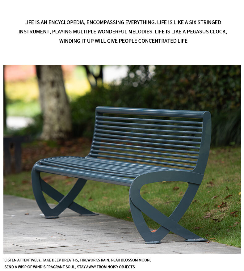 product outdoor wrought iron patio bench park chair with comfortable design-61