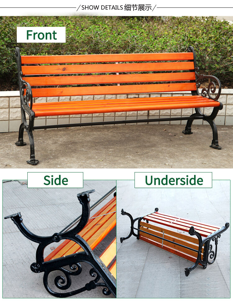 product outdoor bench anti corrosive wooden backrest bench for patio community outdoor square public use-61