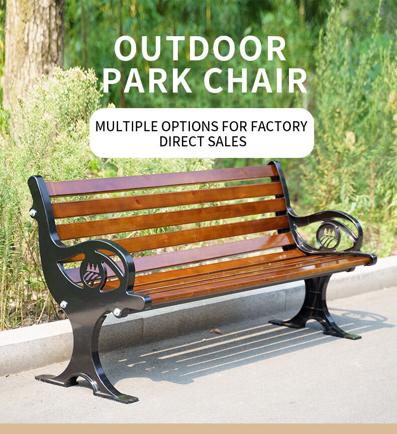 product solid wood outdoor park bench with waterproof feature for schools hotels gyms malls-55