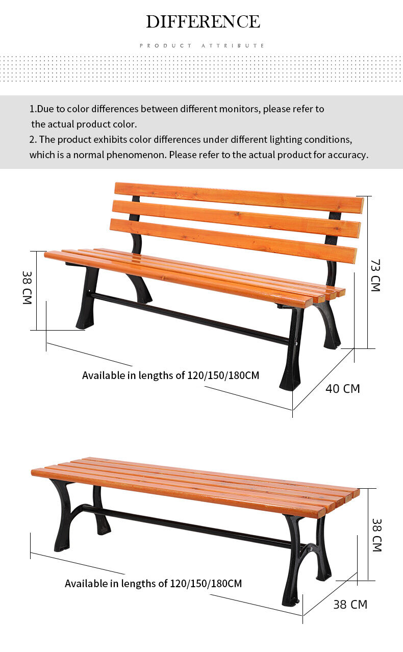 product modern outdoor garden bench chairs anti corrosive plastic wood and iron long patio-71