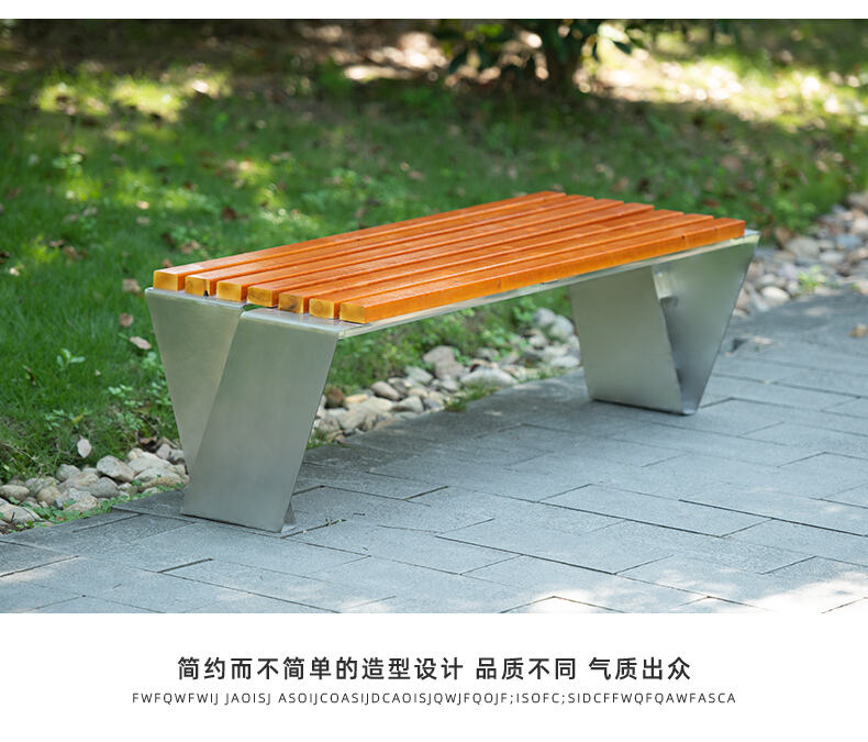 product v shaped design outdoor park backless rest chair outdoor benches-60