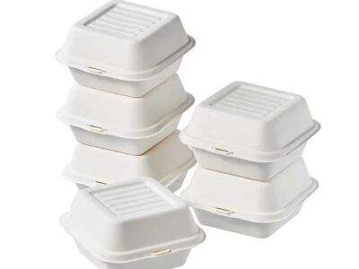 Sugarcane clamshell packaging supports eco-friendly branding with print-ready surfaces