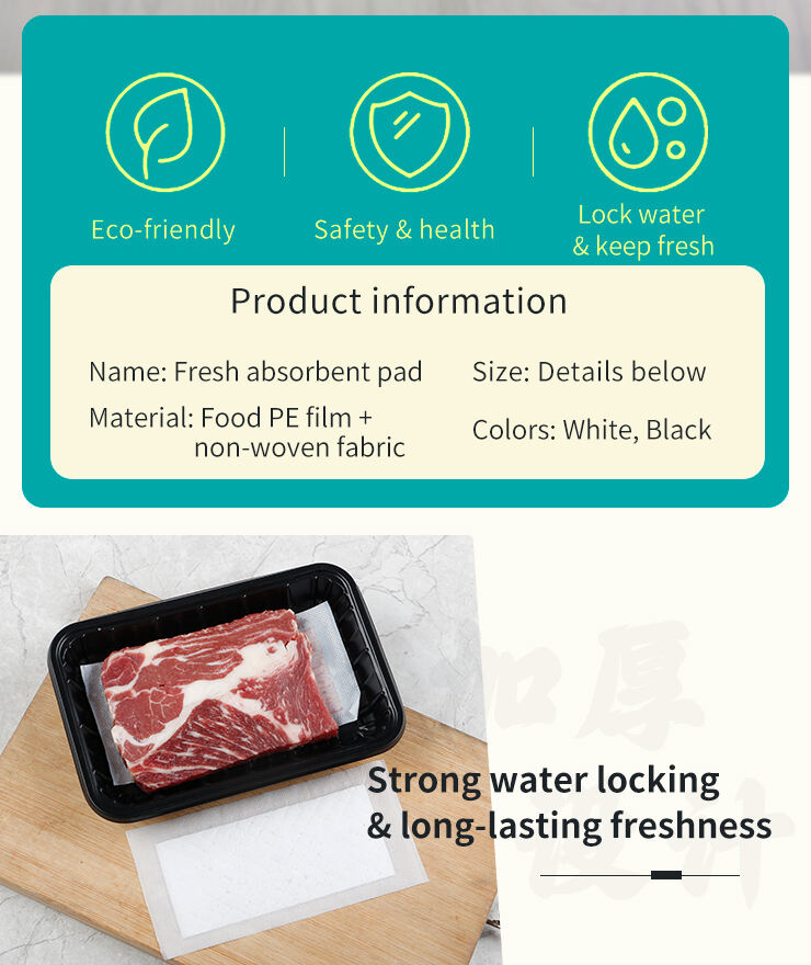 Disposable Wholesale Meat High Quality Fresh Absorbent Meat Pad Food Grade for Meat supplier