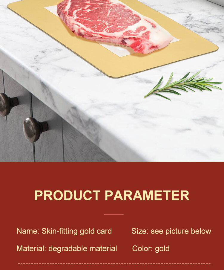 New Arrival Disposable Vacuum Laminated Gold Packaging Box Food Cardboard Salmon Raw Tray For Meat supplier