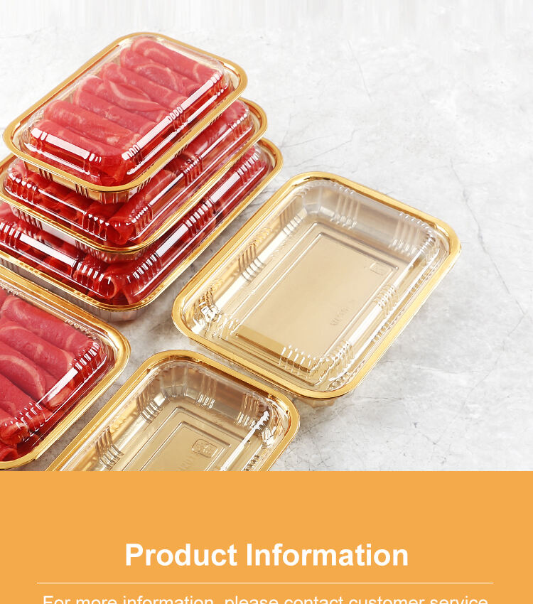 Cheap price Boutique high-grade disposable beef roll packaging box gold with lid pork rolls lamb roll packing box thickened 500g factory