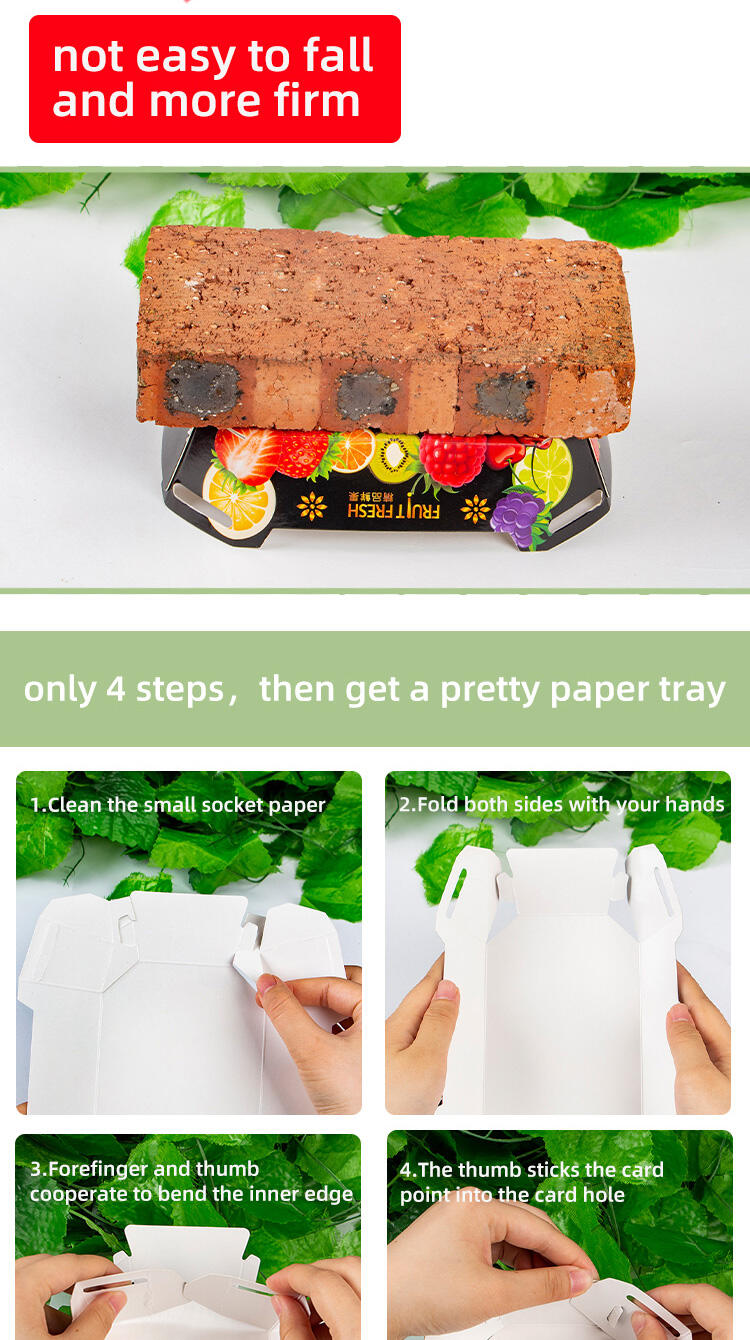 Fruit Packaging Box Grape Strawberry Cherry Boat Shape Creative Fruit Packing Paper Boxes 500g with lid fruit container manufacture