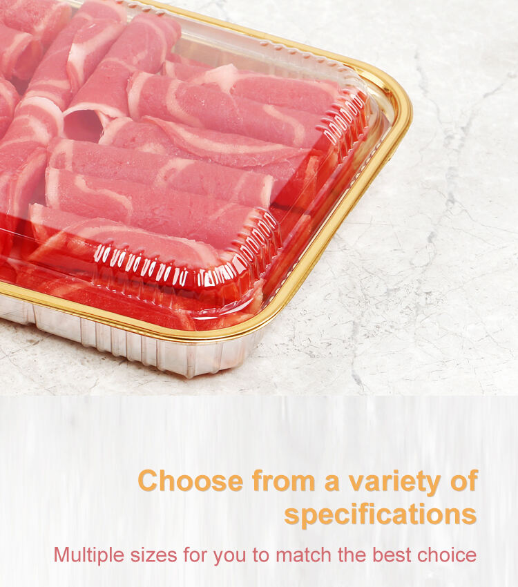 Cheap price Boutique high-grade disposable beef roll packaging box gold with lid pork rolls lamb roll packing box thickened 500g factory