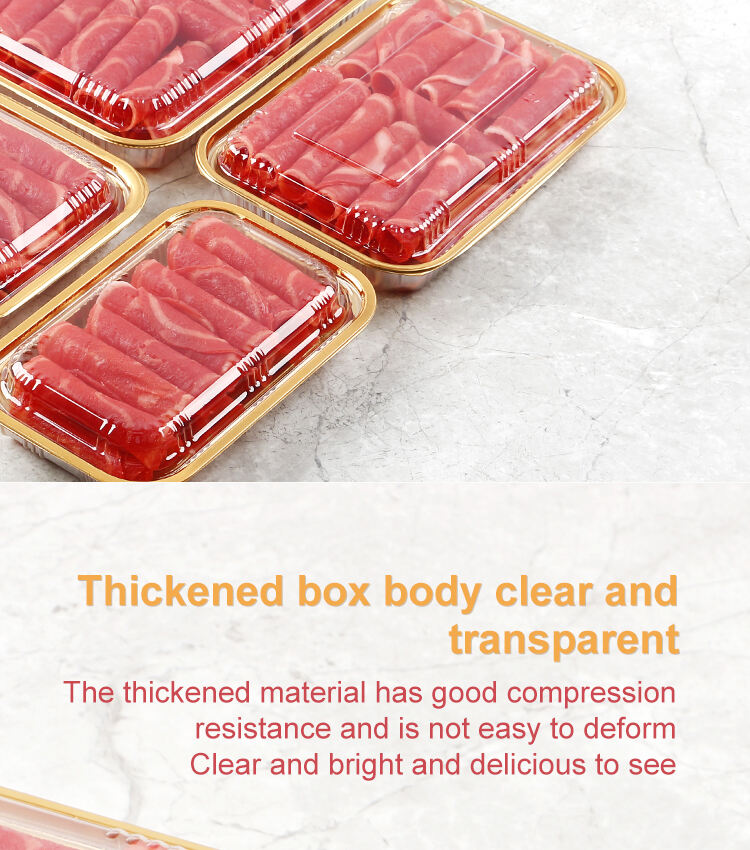 Cheap price Boutique high-grade disposable beef roll packaging box gold with lid pork rolls lamb roll packing box thickened 500g factory