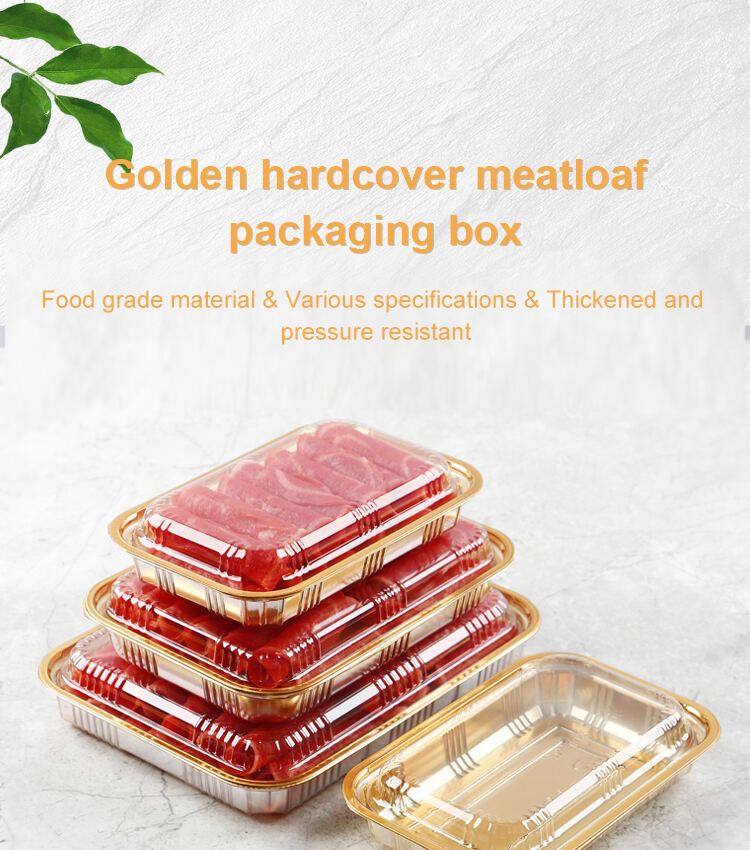 Cheap price Boutique high-grade disposable beef roll packaging box gold with lid pork rolls lamb roll packing box thickened 500g factory
