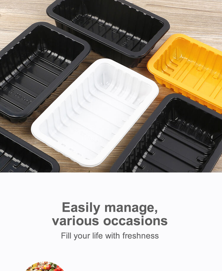 PP/PET Disposable High Quality MAP Chicken Takeaway Packaging Box Sealed Plastic Tray for Meat Packaging factory
