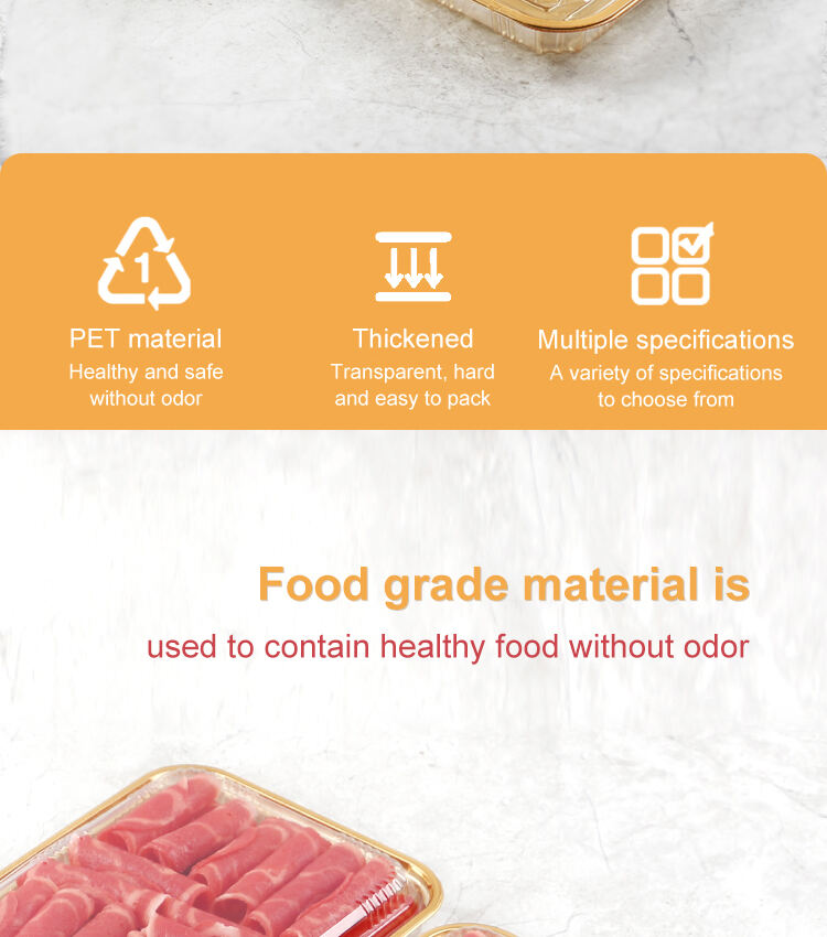 Cheap price Boutique high-grade disposable beef roll packaging box gold with lid pork rolls lamb roll packing box thickened 500g manufacture