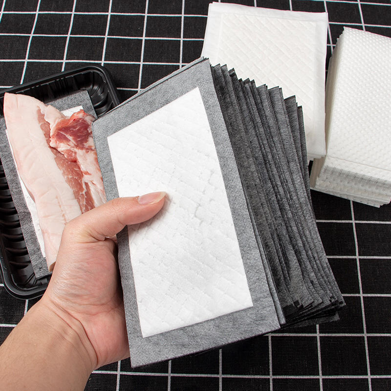 Super paper disposable white absorber high quality pe film pad for meat packaging