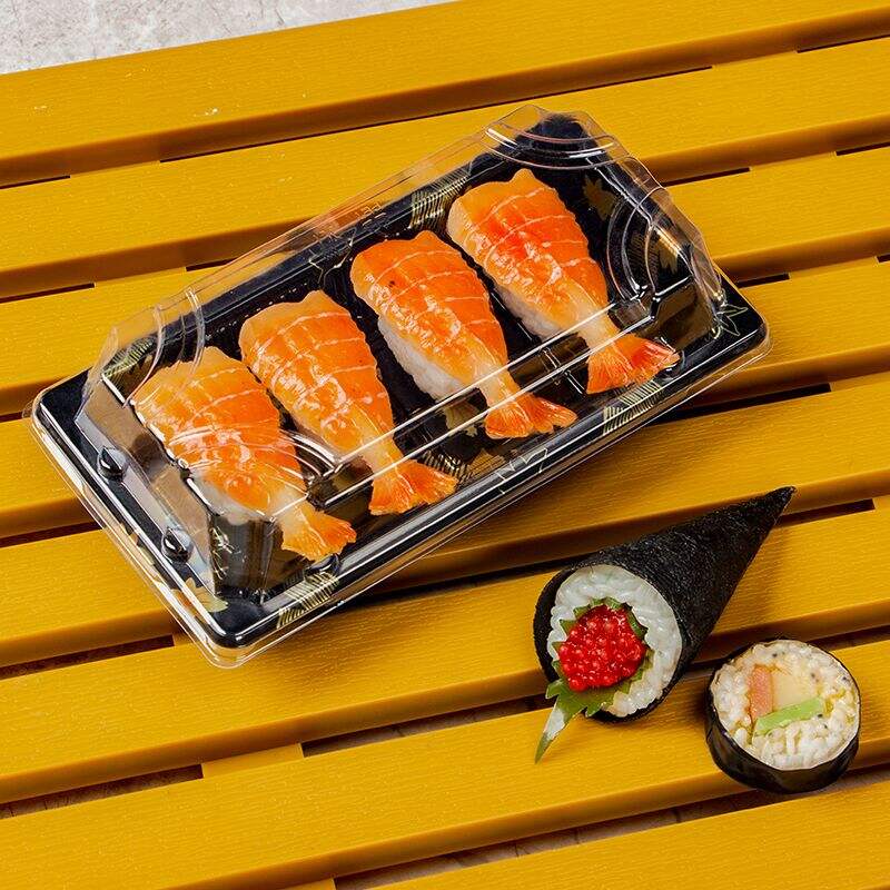 Customized Takeaway Party new Printing Luxury Delivery Food Packaging Carry Disposable Plastic Box for sushi