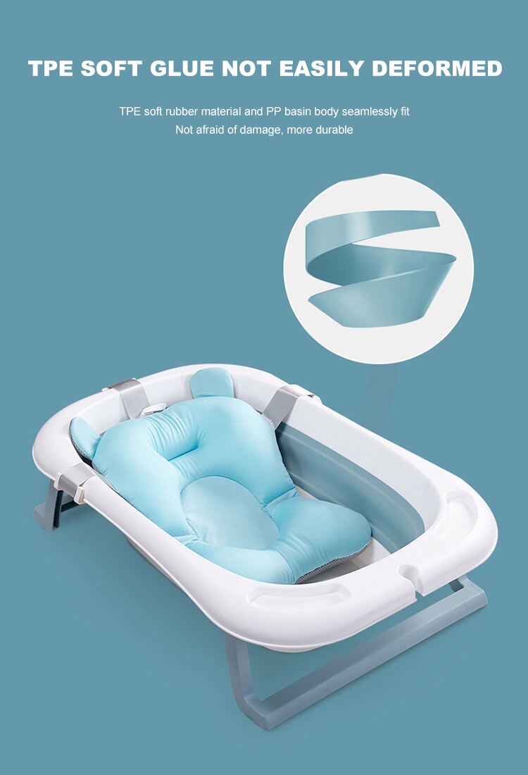 Newborn Baby Folding Bath Tub Plastic Collapsible Baby Bathtub Portable Bathtub For Toddler Space Saving supplier