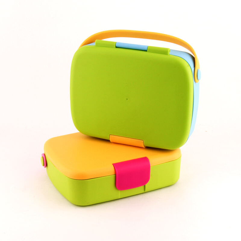 New Popular 5 Compartments Plastic PP Lunch Box Portable Colorful Bento Box School Lunch Containers With Dividers factory