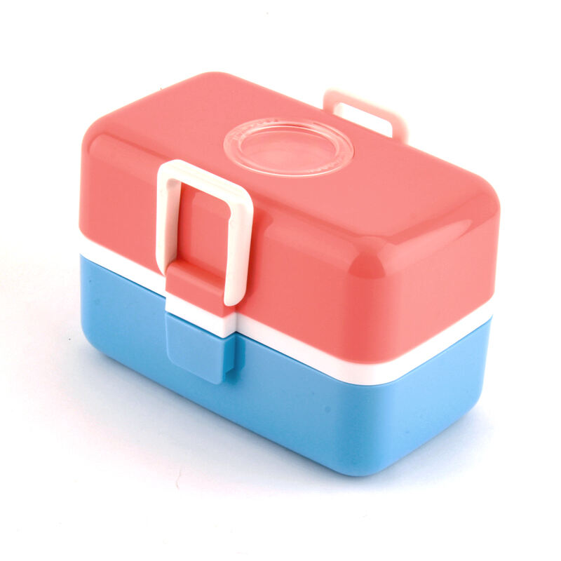 Newest Fashional Plastic PP Lunch Bento Box 2 layers Kids Plastic Tiffin Box Lunch Container For Student Reusable details