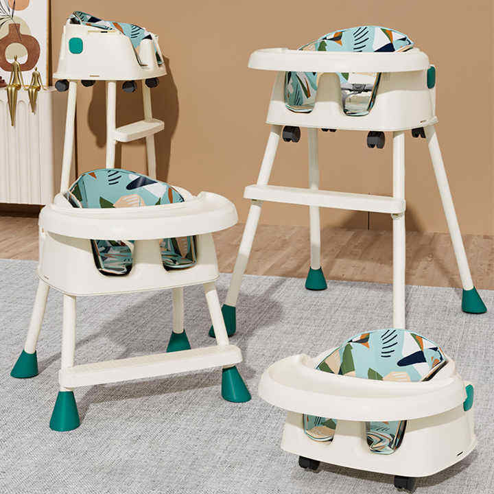 Multifunctional Plastic Baby High Chair 3 in 1Foldable Child Dining Highchair With Cushion manufacture