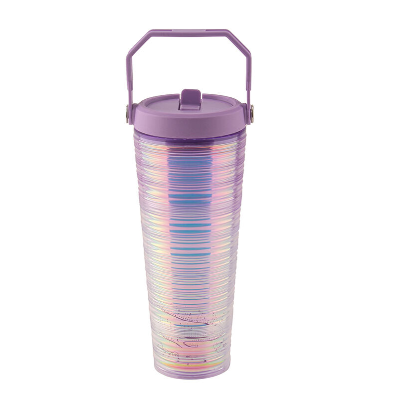 Wholesale Plastic Double Wall Tumbler With Straw Plastic Double Wall Coffee Mug Eco-friendly supplier