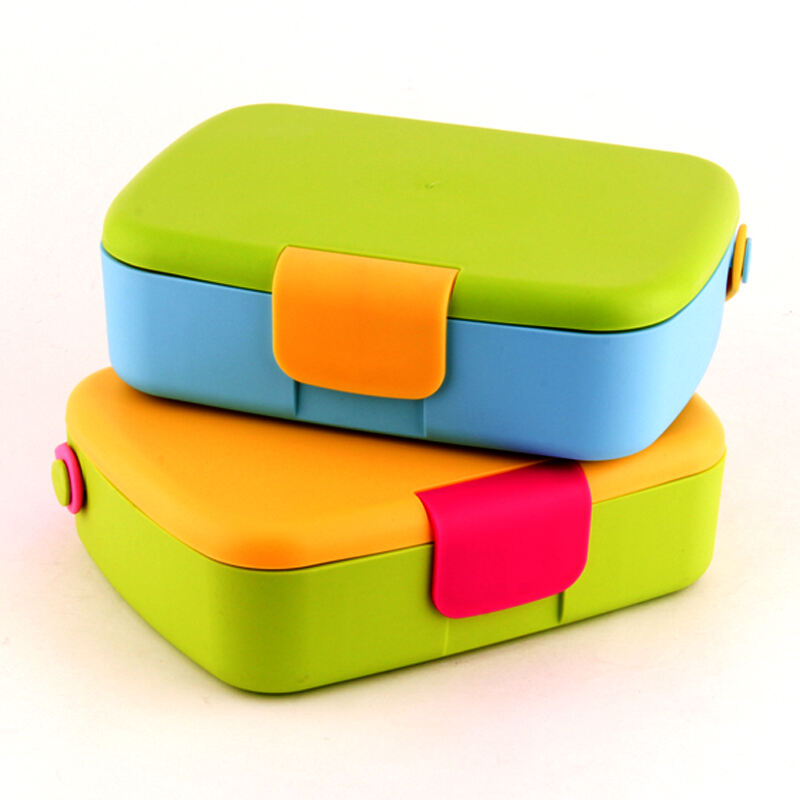 New Popular 5 Compartments Plastic PP Lunch Box Portable Colorful Bento Box School Lunch Containers With Dividers factory