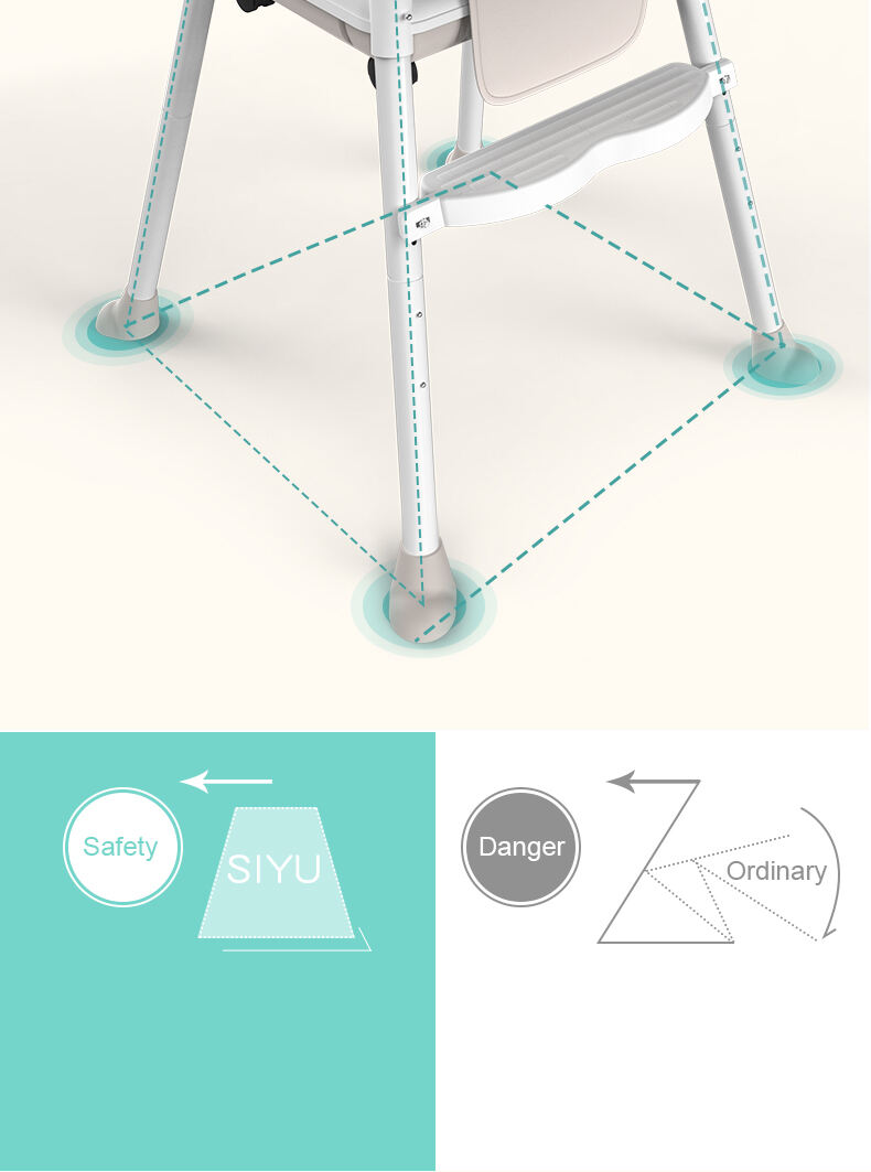 High Quality Plastic Baby Highchair Toddler Feeding Chair Portable Baby High Chair With cushion details